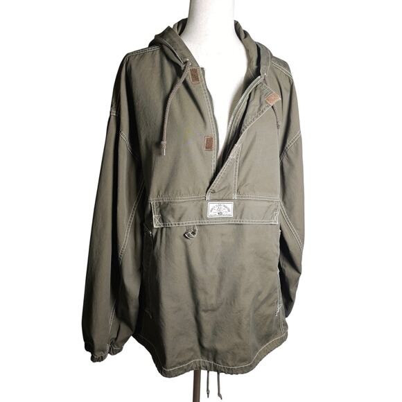 GAP Pullover Hoodie Cargo Jacket Kangaroo Pocket Utility Canvas Unisex XL - Picture 2 of 12